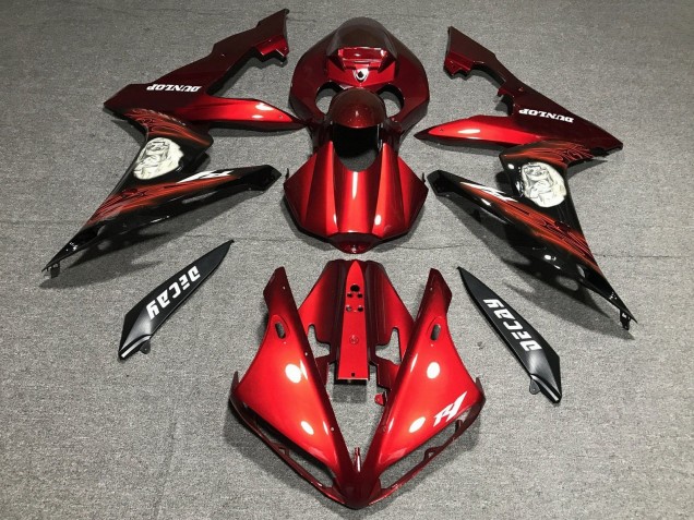 2004-2006 Yamaha YZF 1000 R1 Motorcycle Fairing - Red Matte Black Canada
