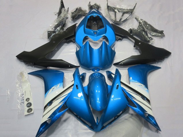 2004-2006 Yamaha YZF 1000 R1 Motorcycle Fairings - Light Blue White Matte Black Canada