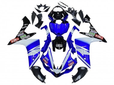 Cheap 2007-2008 Yamaha YZF 1000 R1 Motorcycle Fairings - Blue White Black Volvo Fimer Yamalube Canada