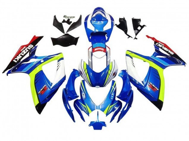 2006-2007 Suzuki GSXR 600 / GSXR 750 Motorcycle Fairings - Blue Yellow White Red Canada