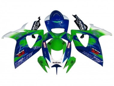 Cheap 2006-2007 Suzuki GSXR 600 / GSXR 750 Motorcycle Fairings - White Blue Green Alstare Canada