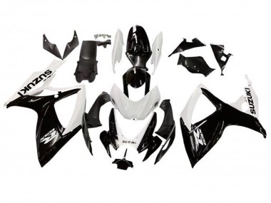 Cheap 2006-2007 Suzuki GSXR 600 / GSXR 750 Motorcycle Fairing - White Glossy Black Canada