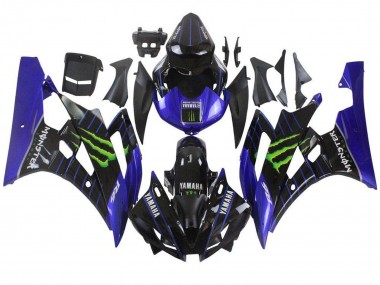Cheap 2006-2007 Yamaha YZF R6 Motorcycle Fairings - Blue Black Green Monster Canada