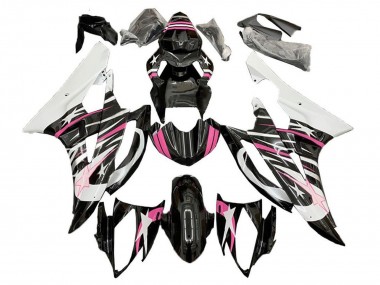Cheap 2006-2007 Yamaha YZF R6 Motorcycle Fairings - White Pink Black Star Flame Canada