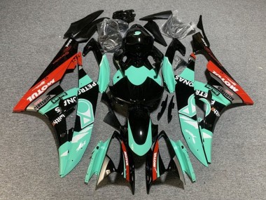 Cheap 2006-2007 Yamaha YZF R6 Motorcycle Fairings - Light Green Red Black Petronas Motul Canada