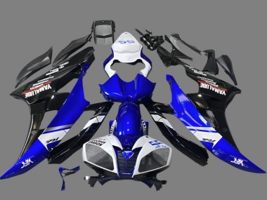 Cheap 2006-2007 Yamaha YZF R6 Motorcycle Fairings - White Blue Glossy Black Yamalube Canada