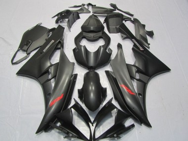 Cheap 2006-2007 Yamaha YZF R6 Motorcycle Fairings - Matte Black Red Decals Canada
