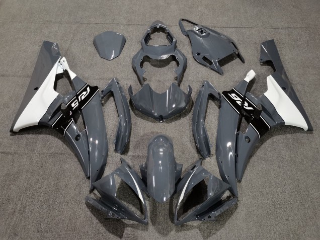 2006-2007 Yamaha YZF R6 Motorcycle Fairings - Nardo Grey White Black Canada
