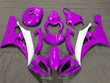 Cheap 2006-2007 Yamaha YZF R6 Motorcycle Fairings - Purple White Canada