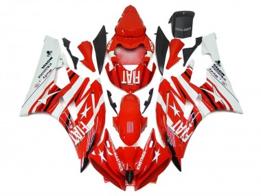 Cheap 2006-2007 Yamaha YZF R6 Motorcycle Fairings - White Red Fiat Star Michelin Motul Canada