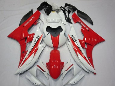Cheap 2006-2007 Yamaha YZF R6 Motorcycle Fairings - White Red Canada