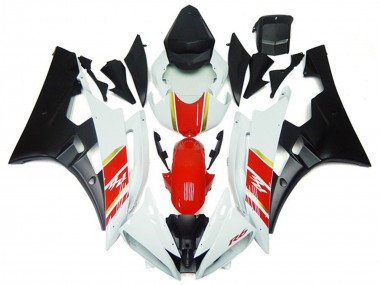 Cheap 2006-2007 Yamaha YZF R6 Motorcycle Fairings - White Red Gold Matte Black Canada