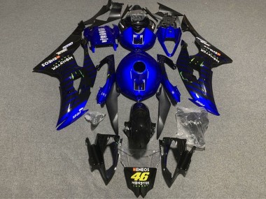 Cheap 2008-2016 Yamaha YZF R6 Motorcycle Fairings - Blue Black ENEOS Monster 46 Canada