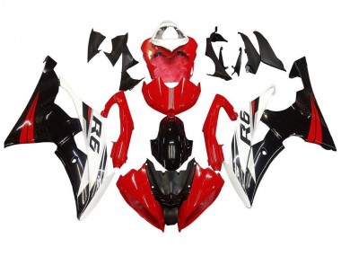 Cheap 2008-2016 Yamaha YZF R6 Motorcycle Fairing Kits - White Red Glossy Black Canada