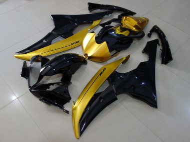 Cheap 2008-2016 Yamaha YZF R6 Motorcycle Fairings - Gold Glossy Black Canada