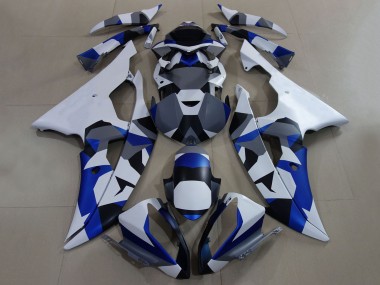Cheap 2008-2016 Yamaha YZF R6 Motorcycle Fairings - White Blue Grey Camouflage Canada