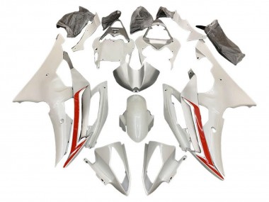 Cheap 2008-2016 Yamaha YZF R6 Motorcycle Fairing Kits - Pearl White Red Canada
