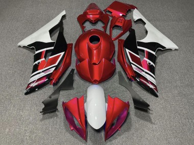 Cheap 2008-2016 Yamaha YZF R6 Motorcycle Fairings - White Red Glossy Black Stripe Canada