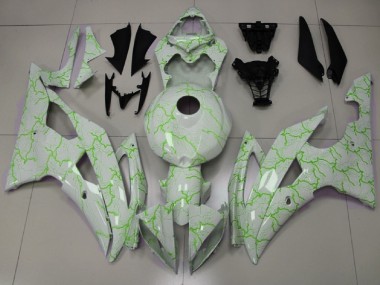 Cheap 2008-2016 Yamaha YZF R6 Motorcycle Fairings - White Green Lightning Canada