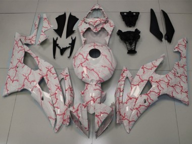 Cheap 2008-2016 Yamaha YZF R6 Motorcycle Fairings - White Red Lightning Canada