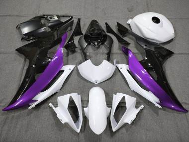Cheap 2008-2016 Yamaha YZF R6 Motorcycle Fairings - White Purple Glossy Black Canada