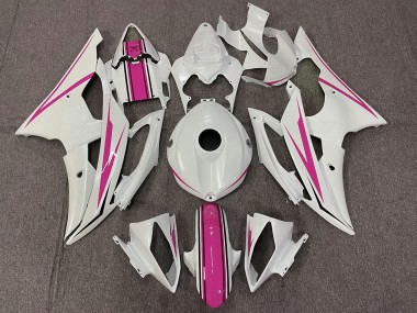 Cheap 2008-2016 Yamaha YZF R6 Motorcycle Fairings - White Pink Canada