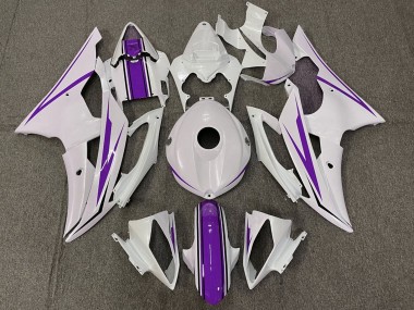Cheap 2008-2016 Yamaha YZF R6 Motorcycle Fairings - White Purple Canada