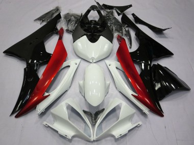Cheap 2008-2016 Yamaha YZF R6 Motorcycle Fairings - White Red Glossy Black Canada