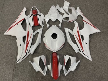 Cheap 2008-2016 Yamaha YZF R6 Motorcycle Fairing - Pearl White Red Canada