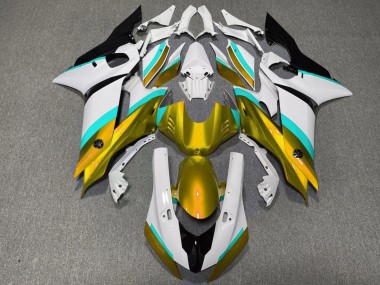 Cheap 2017-2023 Yamaha YZF R6 Motorcycle Fairings - White Blue Gold Black Canada