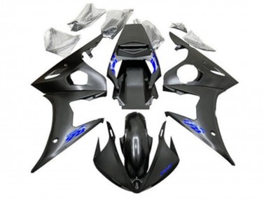 Cheap 2005 Yamaha YZF R6 Motorcycle Fairings - Matte Black Blue Canada