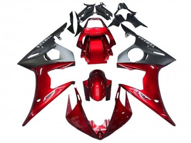Cheap 2003-2004 Yamaha YZF R6 Motorcycle Fairings - Red Matte Black Canada