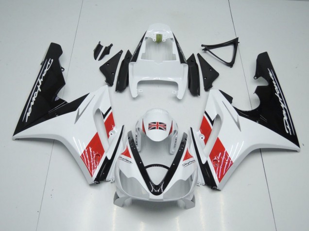 2006-2008 Triumph Daytona 675 Triple Motorcycle Fairings - White Red Glossy Black Canada