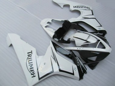 Cheap 2006-2008 Triumph Daytona 675 Triple Motorcycle Fairings - White Glossy Black Canada