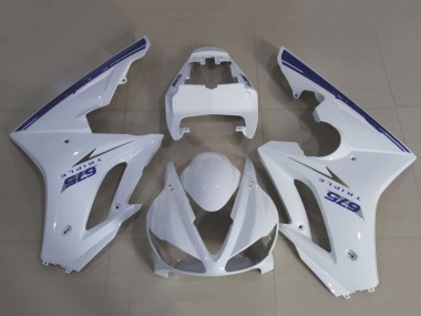 Cheap 2009-2012 Triumph Daytona 675 Triple Motorcycle Fairing Kits - White Blue Canada