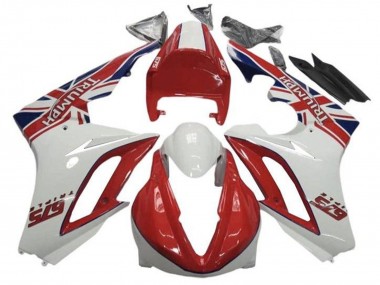 Cheap 2009-2012 Triumph Daytona 675 Triple Motorcycle Fairings - White Red Canada