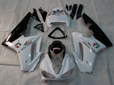 Cheap 2009-2012 Triumph Daytona 675 Triple Motorcycle Fairings - White Glossy Black Motul Canada