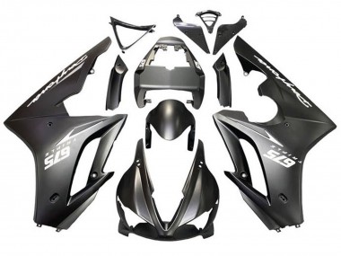 Cheap 2009-2012 Triumph Daytona 675 Triple Motorcycle Fairings - Matte Black White Decals Canada