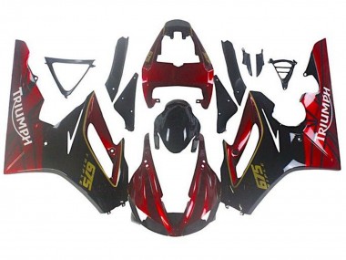 Cheap 2009-2012 Triumph Daytona 675 Triple Motorcycle Fairings - Red Glossy Black Canada