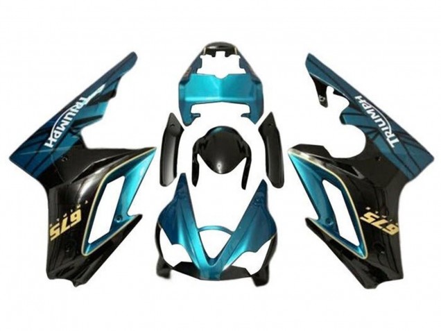 2009-2012 Triumph Daytona 675 Triple Motorcycle Fairing - Teal Blue Glossy Black Canada