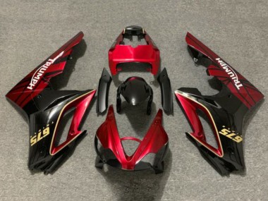 Cheap 2009-2012 Triumph Daytona 675 Triple Motorcycle Fairings - Red Gold Glossy Black Canada