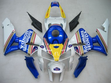 Cheap 2005-2006 Honda CBR600RR Motorcycle Fairings - Blue White Yellow Rothmans Canada