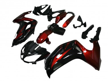 Cheap 2012-2016 Kawasaki EX650 Motorcycle Fairings - Red Glossy Black Canada