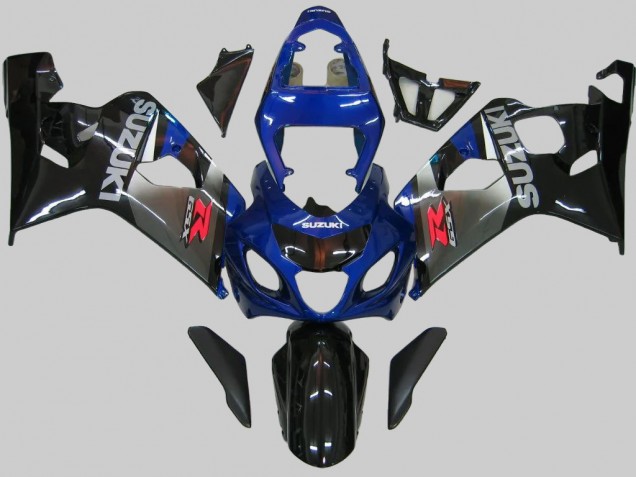 2004-2005 Suzuki GSXR 600/750 Motorcycle Fairings - Blue Grey Glossy Black Canada