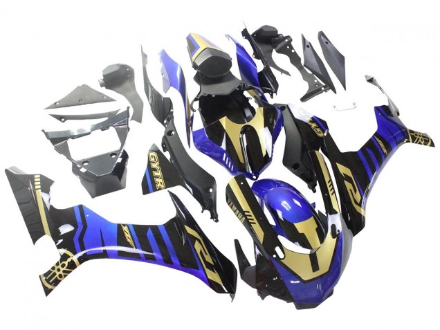 2015-2019 Yamaha YZF R1 Motorcycle Fairings - Blue Gold Black Canada