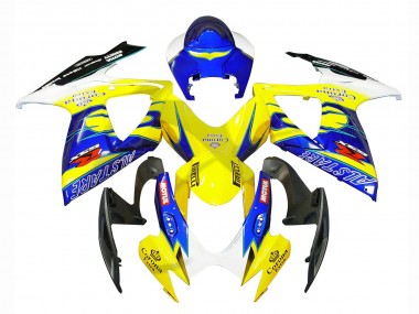 Cheap 2006-2007 Suzuki GSXR 600/750 Motorcycle Fairings - White Blue Yellow Corona Alstare Canada