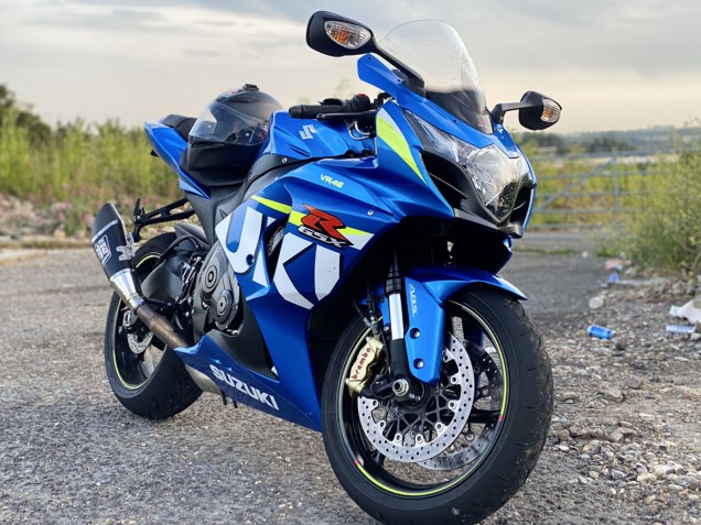 2009-2016 Suzuki GSXR 1000 Motorcycle Fairings - Blue Green White Canada