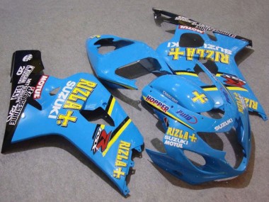 Cheap 2004-2005 Suzuki GSXR 750 Motorcycle Fairings - Blue Gold Black Motul Rizla Canada