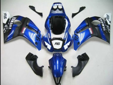 Cheap 1998-2002 Yamaha YZF 600 R6 Motorcycle Fairings - Blue White Matte Black Canada