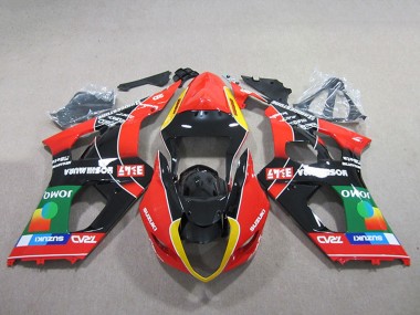 Cheap 2003-2004 Suzuki GSXR 1000 Motorcycle Fairings - Red Yellow Green Black Canada
